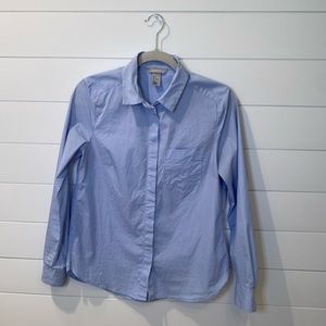 H&M Blue Striped Long Sleeve Button Down
